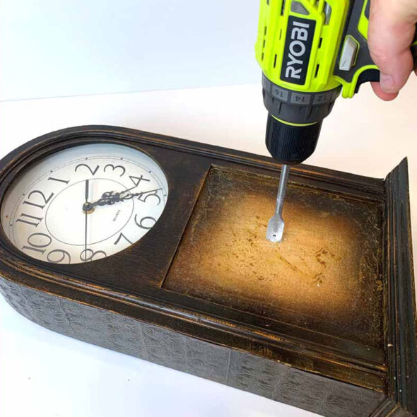 Haunted clock shadowbox for Halloween