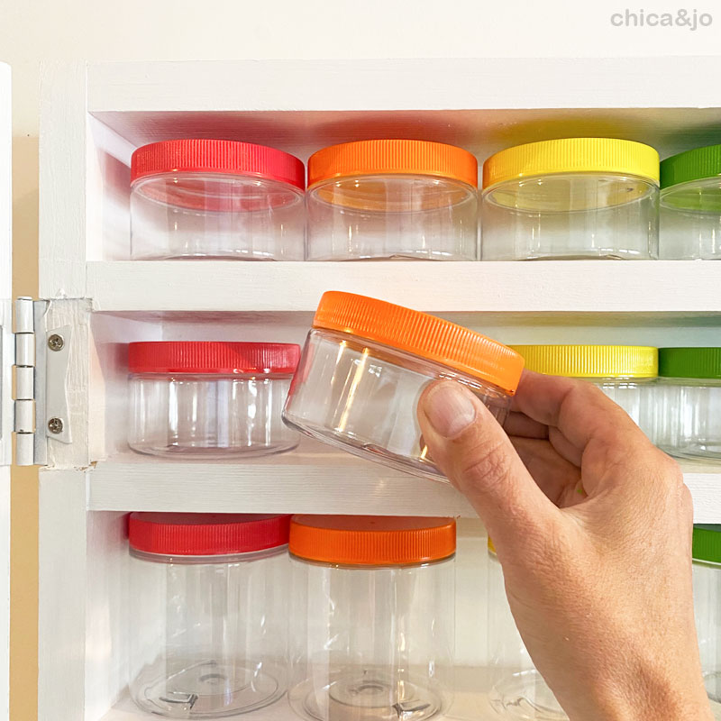 DIY Hardware and Spray Paint Organizer Cabinet