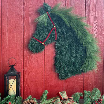 Horse Head Christmas Wreath