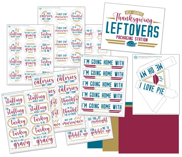 thanksgiving leftovers station printable labels