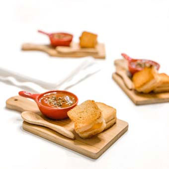 Mini Grilled Cheese and Soup Appetizers