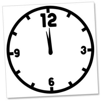 midnight clock clipart new year's eve