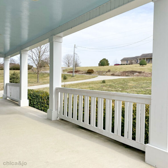 DIY Southern front porch renovation with curb appeal