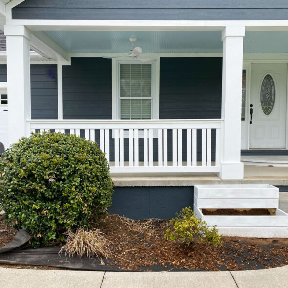 DIY Southern front porch renovation with curb appeal