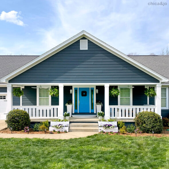 DIY Southern Front Porch Renovation with Curb Appeal