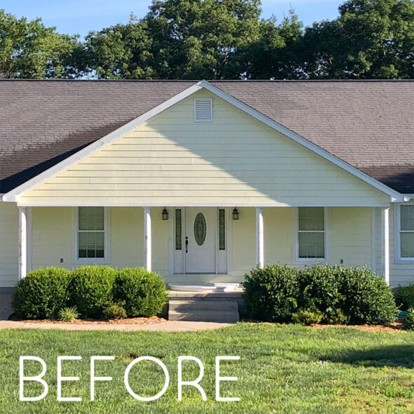 DIY Southern front porch renovation with curb appeal