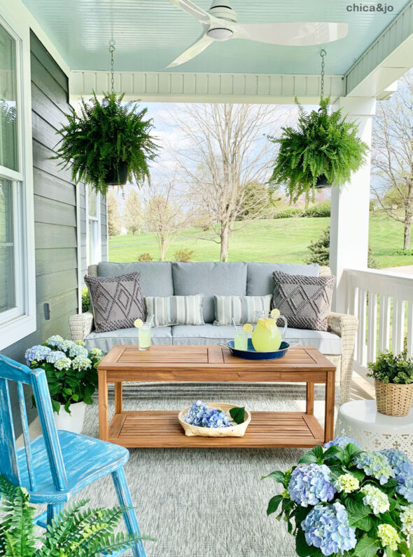 DIY Southern front porch renovation with curb appeal