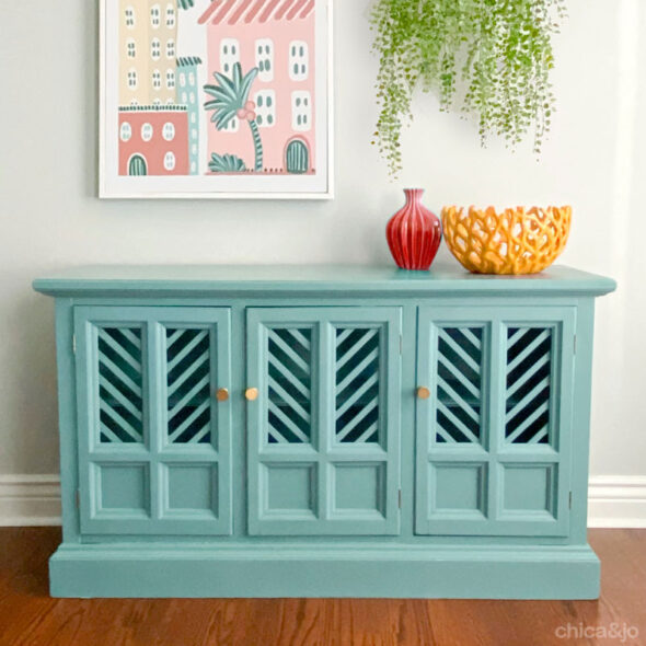 Refurbished Hutch Turned into a Console Table