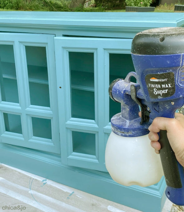 Refurbished hutch turned into a console table