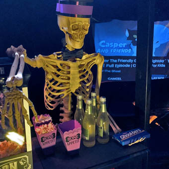 Halloween Skeleton Themed Movie Theater