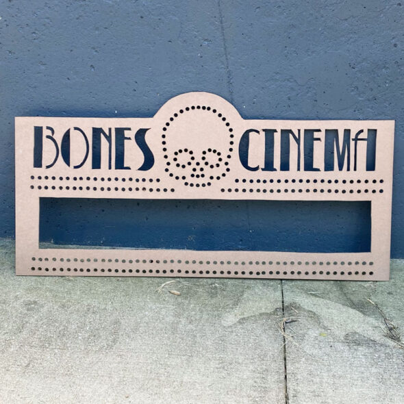 DIY movie theater lighted marquee sign