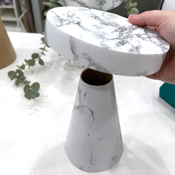 DIY faux marble pedestals