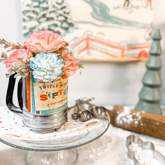 Use Vintage Containers to Make Christmas Decor