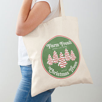 Christmas Tree Farm Sign Featuring Little Debbie Christmas Tree Cakes