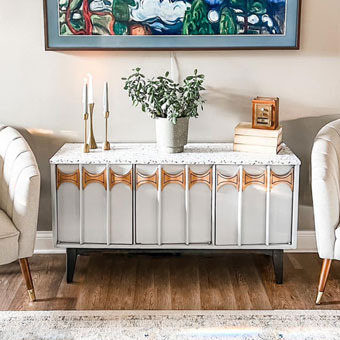 Mid-century Modern Console Table Makeover