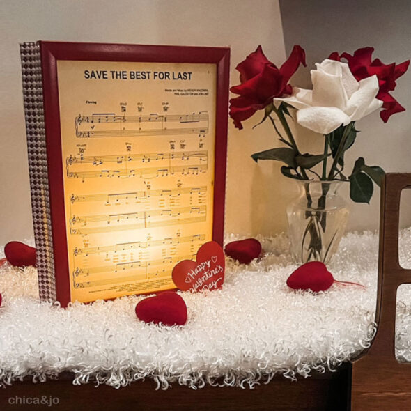 Sheet Music Candlelight Luminaria Valentine's Decor