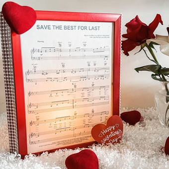 Sheet Music Candlelight Luminaria Valentines Decor