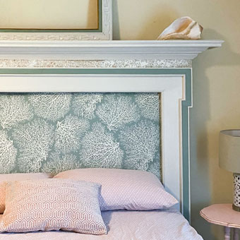 Transform a Fireplace Mantel into a Headboard