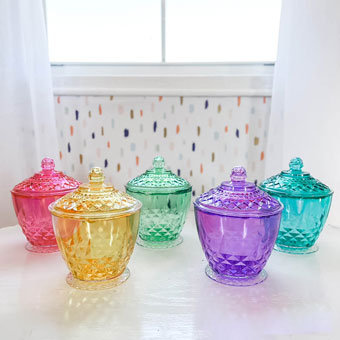 DIY Colored Glass from Dollar Store Containers