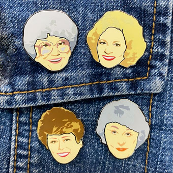 Golden Girls Enamel Lapel Pins