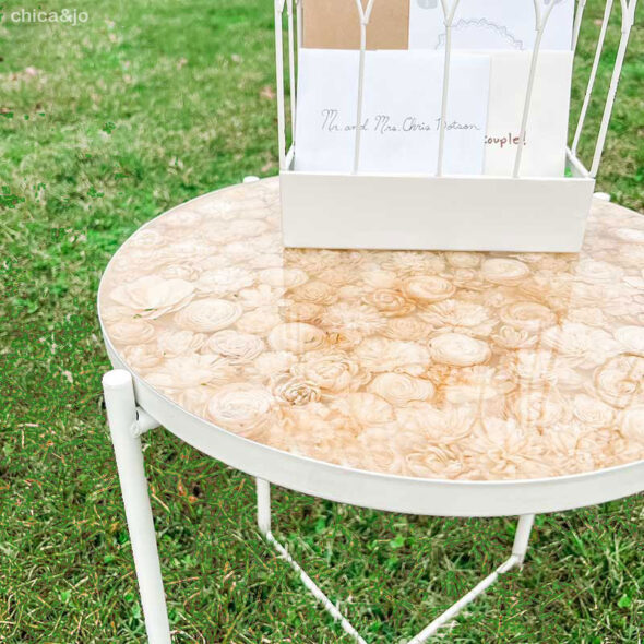 IKEA Hack: Sola Wood Flower Resin End Table