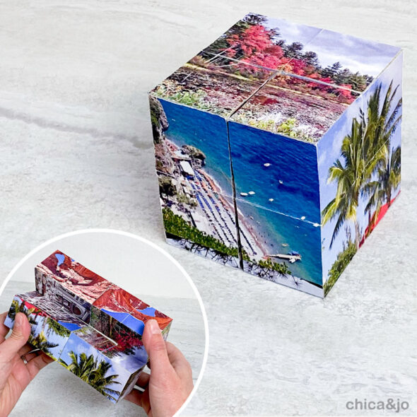 DIY Mother's Day gift - magic folding photo cube