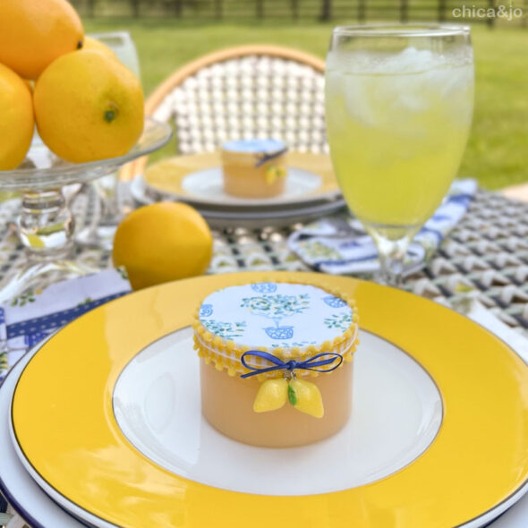 Lemon Themed Party Favors with Lemon Curd