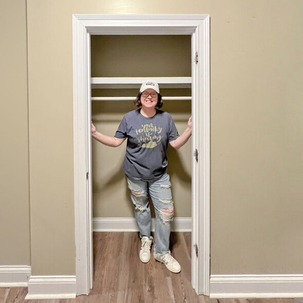 Coat closet organization and make-over