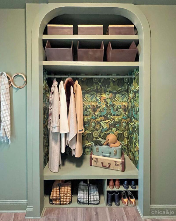 Coat closet organization and make-over