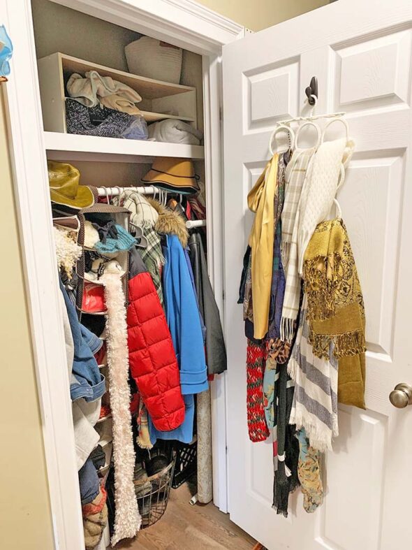 Coat closet organization and make-over