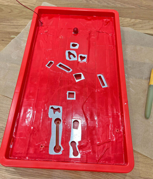 Operation board game resin serving tray