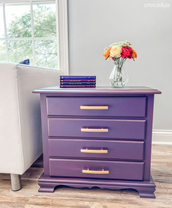 painted chippendale style nightstand modern makeover