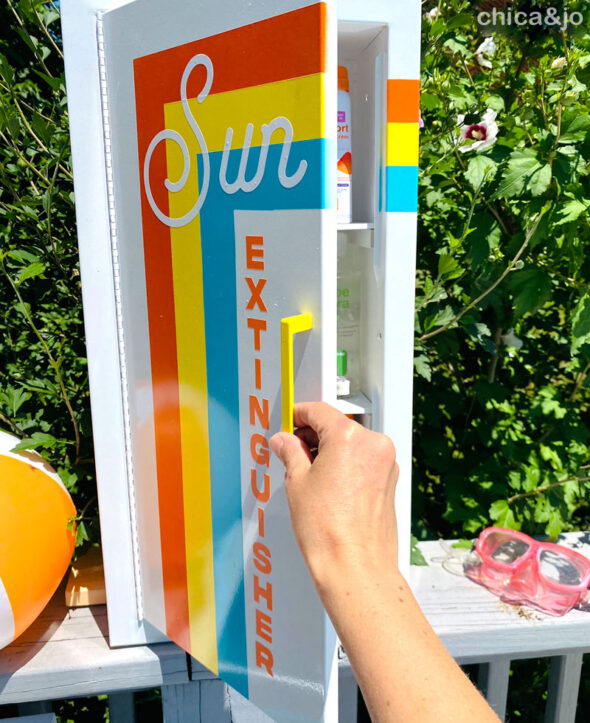 Sunscreen storage cabinet for summer fun