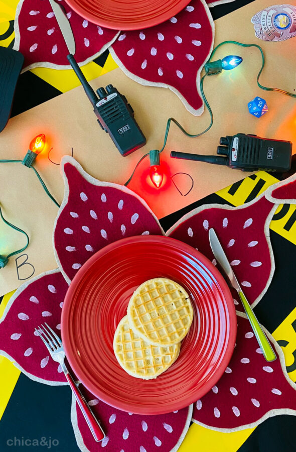 DIY Demogorgon placemat for a Stranger Things party