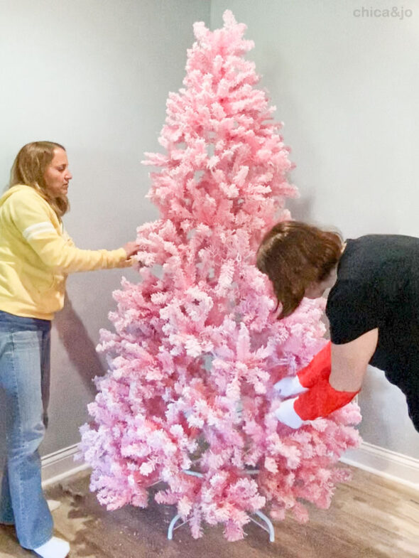 Pink carousel Christmas tree