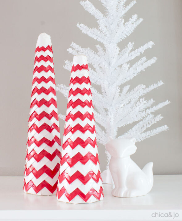 Unique Christmas tree ideas - duct tape trees