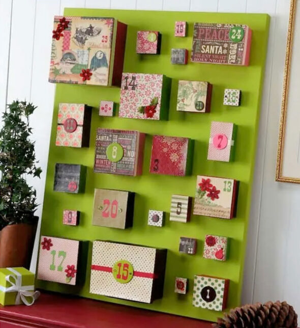 diy advent calendar ideas - box collage