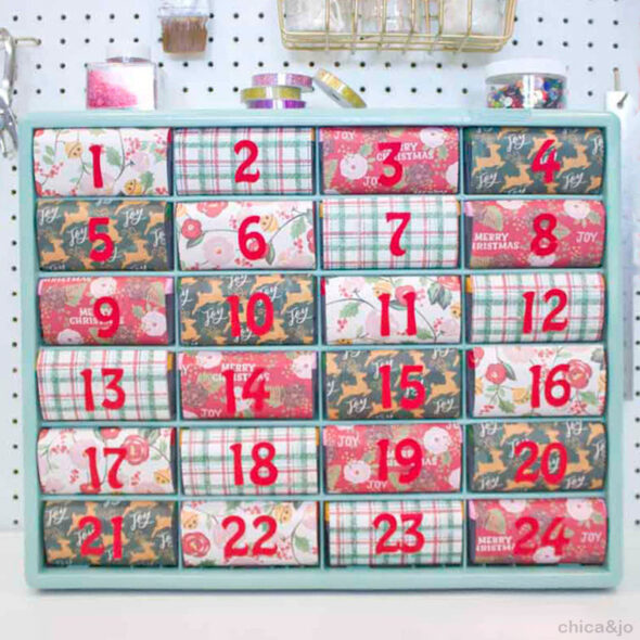 10 unique DIY Advent calendar ideas - craft supplies organizer