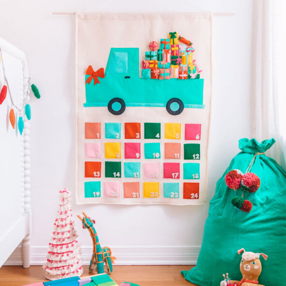 diy advent calendar ideas - felt truck