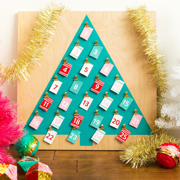 diy advent calendar ideas - printable paper tree
