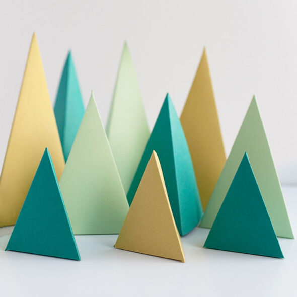 diy advent calendar ideas - origami trees