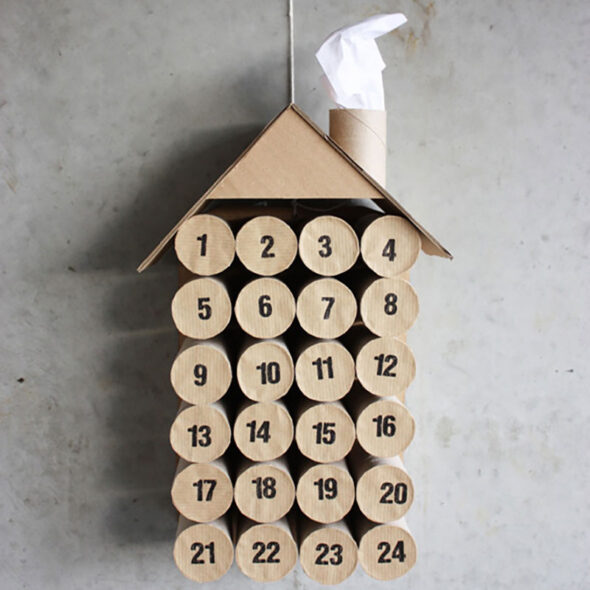 diy advent calendar ideas - toilet paper tubes