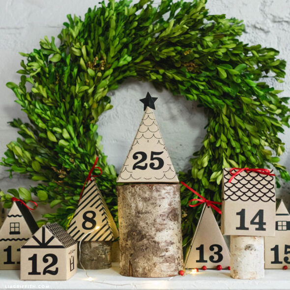 diy advent calendar ideas - mini paper village