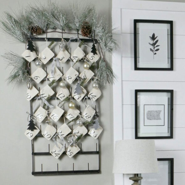 diy advent calendar ideas - white muslin bags