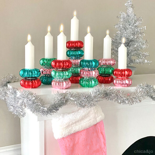 Christmas Ornament Candleholders