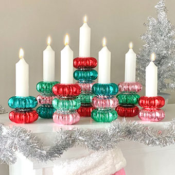 Christmas Ornament Candleholders