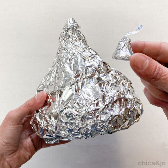 how to make giant Hershey's Kisses from foil