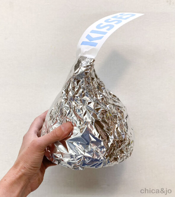 how to make giant Hershey's Kisses from foil