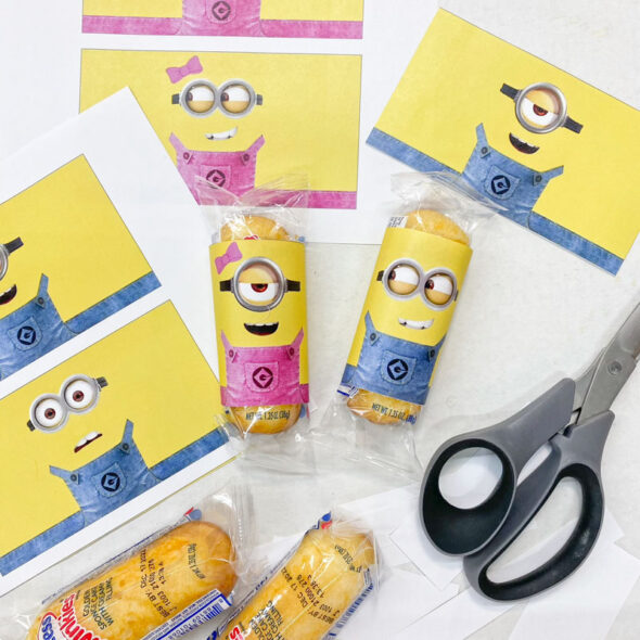 Printable Minion Twinkie Wrappers