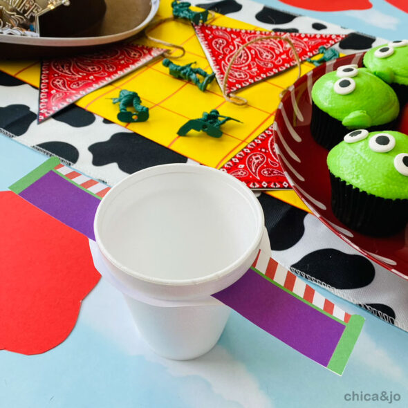 Toy Story party ideas - Buzz Lightyear cups
